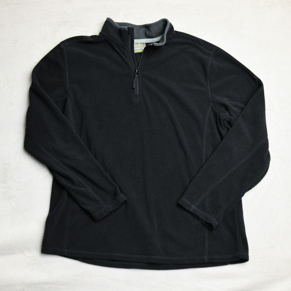 NordicTrack NT Dri Quarter Zip Pullover Mens M Black Athletic Performance